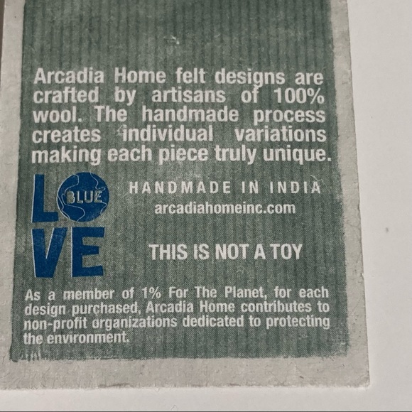 Felt Wool Swan Beige And Orange. Weighted Door Stop Arcadia Home India - Picture 9 of 9